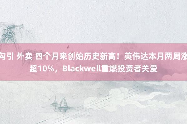勾引 外卖 四个月来创始历史新高!英伟达本月两周涨超10%,Blackwell重燃投资者关爱