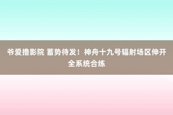 爷爱撸影院 蓄势待发!神舟十九号辐射场区伸开全系统合练