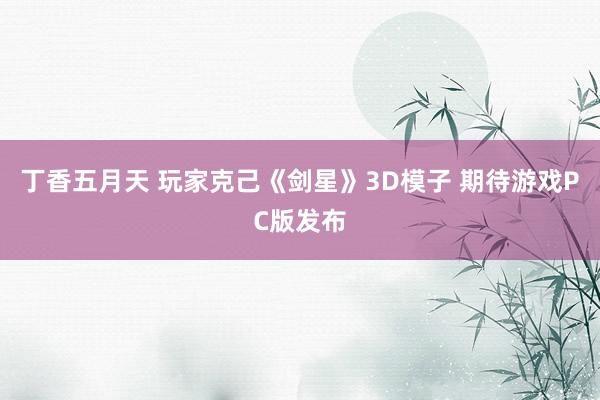 丁香五月天 玩家克己《剑星》3D模子 期待游戏PC版发布