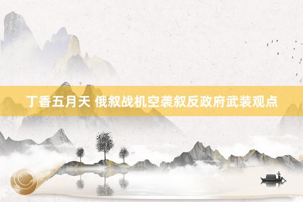 丁香五月天 俄叙战机空袭叙反政府武装观点