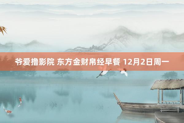 爷爱撸影院 东方金财帛经早餐 12月2日周一