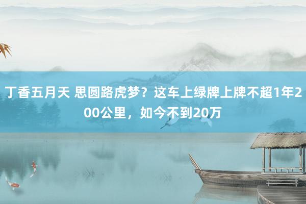 丁香五月天 思圆路虎梦?这车上绿牌上牌不超1年200公里,如今不到20万