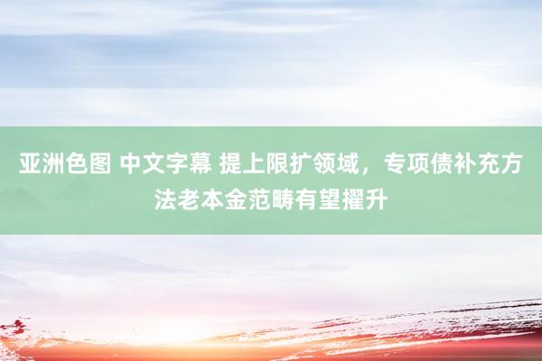 亚洲色图 中文字幕 提上限扩领域，专项债补充方法老本金范畴有望擢升
